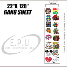 Load image into Gallery viewer, UPLOAD YOUR READY TO PRINT DTF GANG SHEET