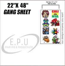 Load image into Gallery viewer, UPLOAD YOUR READY TO PRINT DTF GANG SHEET